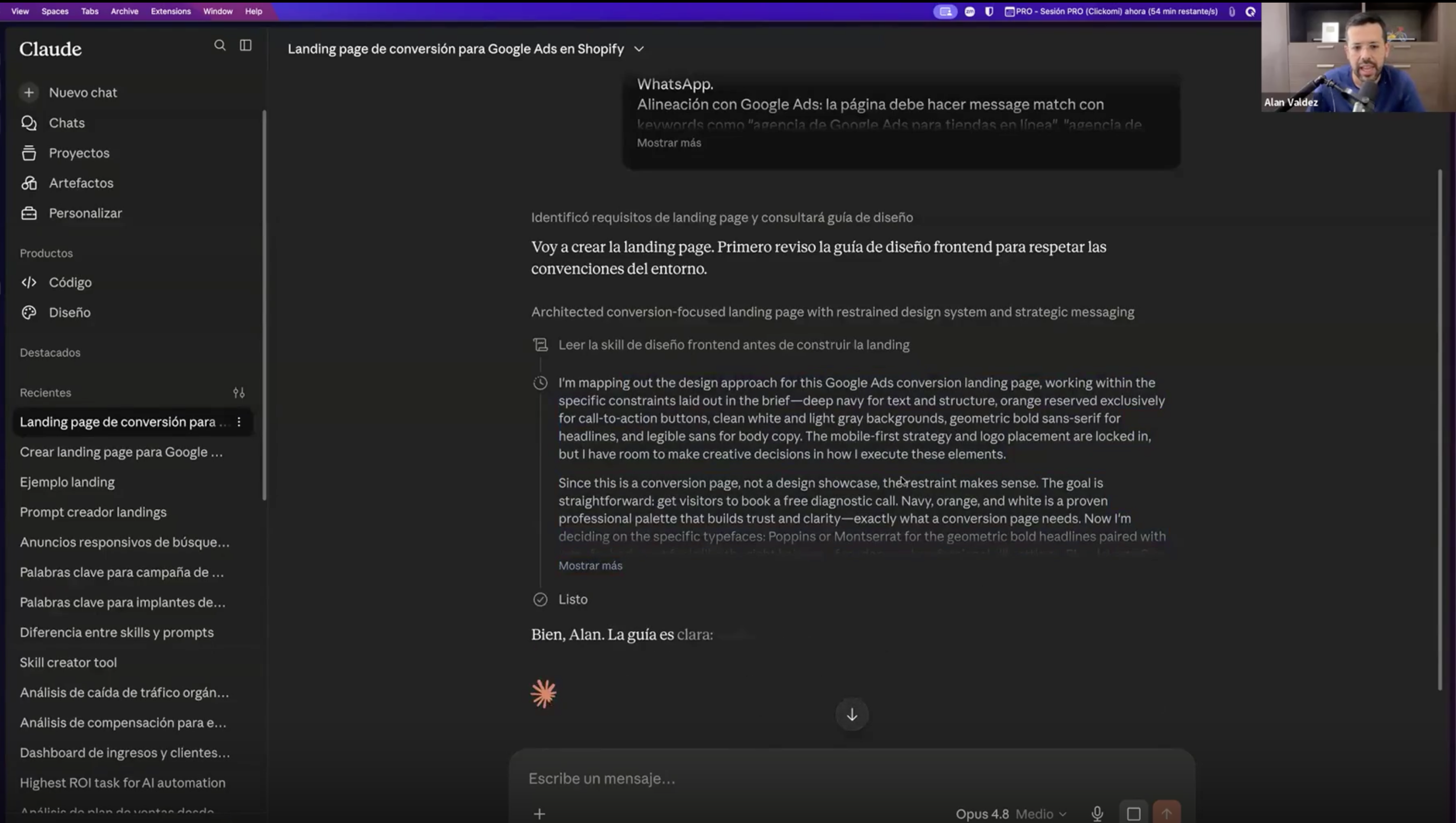Sesión PRO en vivo de formación de Google Ads