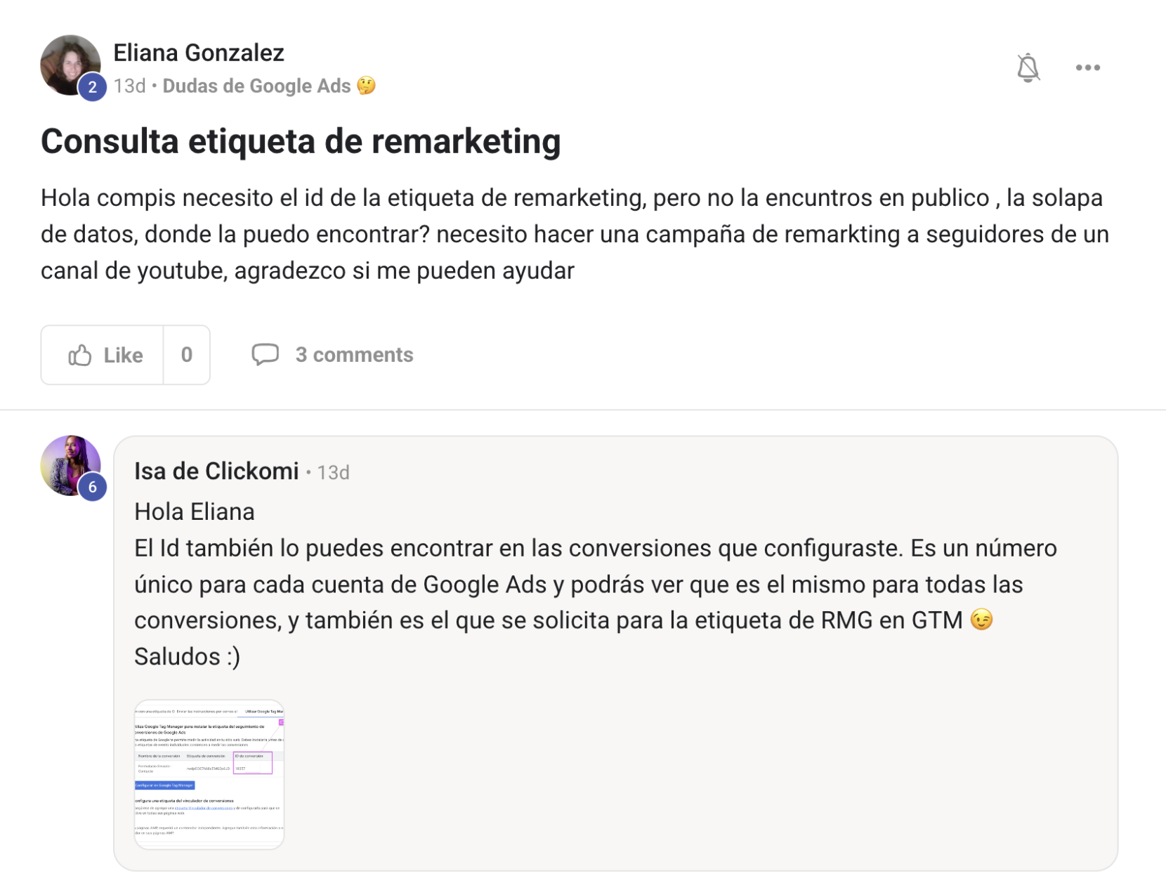 Comunidad de Google Ads PRO resolviendo dudas